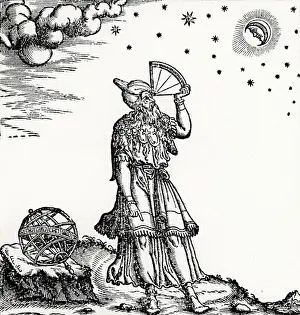 Mathematics Prints: An astronomer, probably supposed to be Ptolemy of Alexandria (active 150 AD)