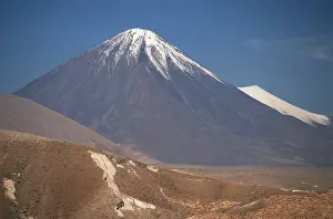 Arid Prints: Atacama Desert and Volcan Licancabur, San Pedro de Atacama region, Chile, South America