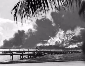 Asia Pictures Prints: The attack on Pearl Harbor was a surprise military strike conducted by the Imperial Japanese Navy against the United