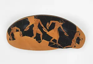 Fragment Prints: Attic Red-Figure Cup Fragment; Wider Circle of Nikosthenes Painter (Greek (Attic)