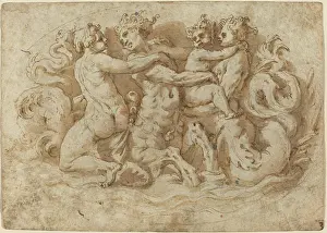 Attributed Prints: Attributed to Pellegrino Tibaldi, Tritons and Nymphs Tritons and Nymphs