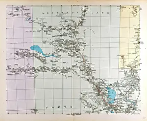 Thuringia Prints: Australia Map 1876 Gotha, Justus Perthes Atlas