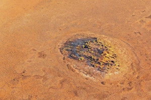 Point Of View Prints: Australia, Northern Territory, Aerial view of desert landscape of Uluru-Kata Tjuta National Park