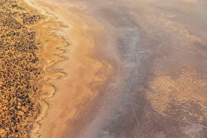 Point Of View Prints: Australia, Northern Territory, Aerial view of Lake Amadeus in Uluru-Kata Tjuta National Park