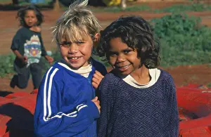 Australasia Prints: Australia, Western Australia, Children, Wongi Kids From Ningarria Aboriginal Community