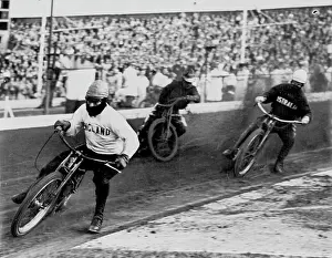 Picture Prints: Australia Wins 97th. Speedway Test: Eric French (England)