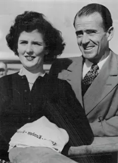 1950 Prints: Australian tennis player Bill Sidwell and his wife