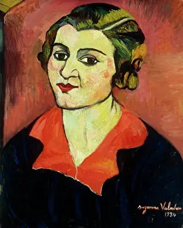Post Impressionism Prints: Autoportrait. Suzanne Valadon (1865-1938). Oil on canvas, 1934. 41.3 x 33cm