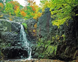 Rise Prints: Autumn Colors at Hemlock Falls South Mountain Reservation Watchung Mountains Nature Preserve in Suburban New Jersey