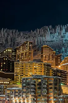 Residential Structure Prints: Avoriaz at night