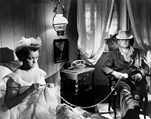 Movies Prints: Avril Angers, Harvey Korman, on-set of the Film