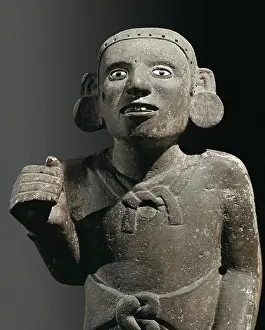 Mexico Prints: Aztec priest. Aztec art. Sculpture