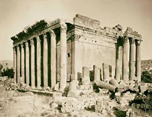 Bacchus Prints: Baalbek (Heliopolis), etc. Columns of Temple of Bacchus. 1898, Lebanon, Baʻlabakk