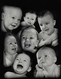 Montage Prints: Babies with different expressions