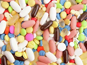 background made of colorful pills background made of colorful pills texture Copyright: xZoonar.com/EugenxWaisx 3111885