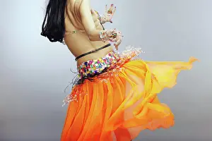 Dynamics Prints: Backside of the belly dancer Backside of the belly dancer in traditional orange dress