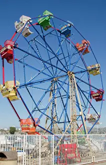 Marina Prints: Balboa Fun Zone with Ferris wheel, California, USA