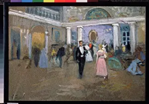 Art Nouveau Prints: Ball in the Larin's house. Illustration for the novel in verse Eugene Onegin by A