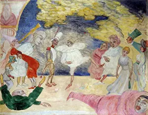 Humor Prints: Ballet Fantastic Le Ballet Fantastique-Het Fantastiche Ballet 1918 James Ensor (1860-1949 Belgian)
