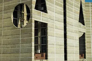 Concrete Prints: Bangladesh, Dhaka, National Assembly building designed by Louis Kahn using innovative concrete and geometric design