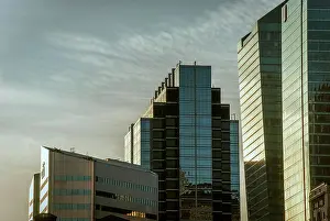Glass Material Prints: Bank office towers in the financial district of Toronto