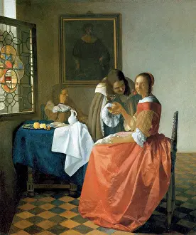 Banquet Prints: Banquet by Jan Vermeer, Oil on canvas