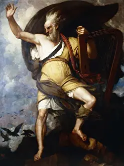 Oil On Canvas Prints: The Bard. Benjamin West (1738-1820)