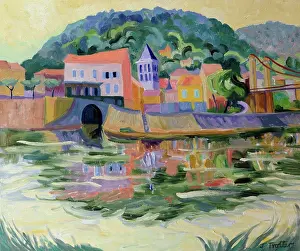 Contemporary Prints: The Barge 1999 Josephine Trotter (b.1940/British) Oil on Canvas