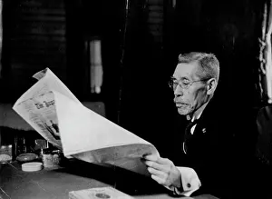 Newspaper Prints: Baron Kiichiro Hiranuma a former Premier ***** Premier Konoye's Cabinet of 1940 *****
