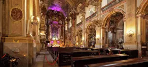 Illumination Prints: Baroque interior of Jesuit church in Wroclaw
