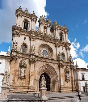 Dekoration Prints: Baroque portal to the church of the Alcobaca monastery
