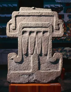 Bizarre Prints: Basalt sculpture depicting snake god Quetzalcoatl, from Teotihuacan, Mexico