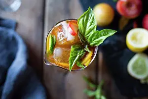 Basil Prints: A basil plum fruit cocktail