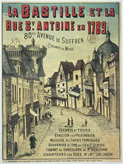 Spectacle Prints: The Bastille and Saint Antoine Street in 1789 Charles Levy