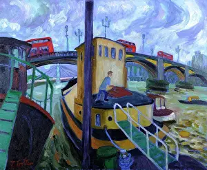 Capital Cities Prints: Battersea Bridge by Josephine Trotter (b.1940/British) oil on canvas