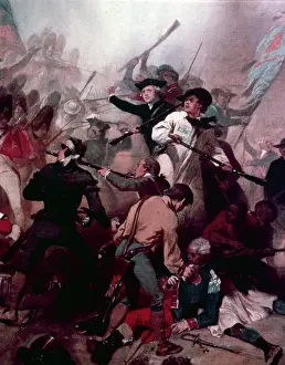 Battle Prints: The Battle of Bunker Hill by Alonzo Chappell, (1828-1887)