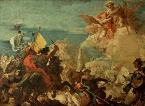 Chaos Prints: The Battle (Saint Faustinus and Jovita Appear in Defense of Brescia by Giovanni Domenico Tiepolo)