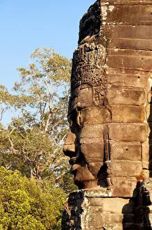 Asian Pictures Prints: The Bayon was originally the official state temple of the Mahayana Buddhist King Jayavarman VII