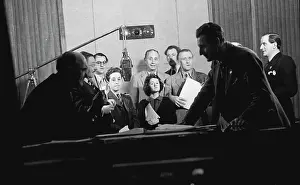 Sound Prints: B.B.C At Bristol - March 1940 -- Children's hour rehearsal seen form the control cubicle