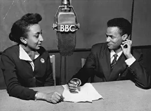 Broadcasting Prints: In the BBC studio are Miss Amsale-Mariam Tadesse and Mr