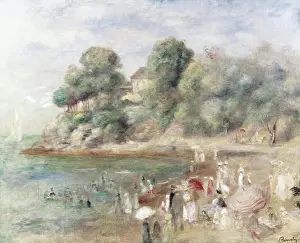 Coast Prints: The Beach at Pornic 1892 Pierre Auguste Renoir (1841-1919/French) Oil on Canvas Private Collection