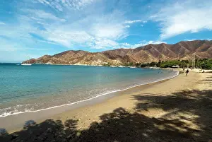 Colombia Prints: Beach at Taganga, Colombia, South America