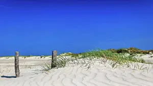 Guard Prints: Beach with wooden planks and guard house
