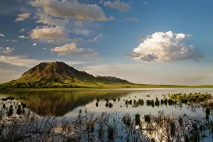 Prairie Prints: Bear Butte reflects into Bear Butte Lake near Sturgis South Dakota