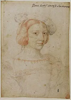 Youngwoman Prints: Beatrix Pacheco d'Ascalana, Comtesse d'Entremont by Clouet