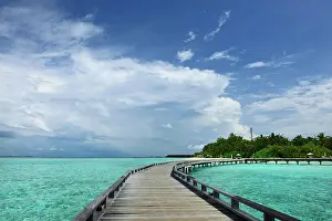 Kustenstrich Prints: Beautiful beach with jetty Beautiful beach with jetty at Maldives Copyright: xZoonar