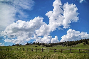 Wyoming Prints: A beautiful overlooking view of nature in Buffalo, Wyoming