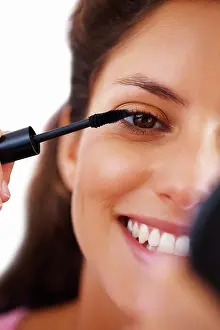 Product Prints: Beauty mirror, makeup and woman with eyeliner
