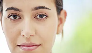 Focused Prints: Beauty, thinking and face of woman with healthy