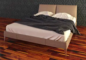 Bedding Prints: Bed Photorealistic Render Bed with pillows and a blanket photorealistic render Copyright: xZoonar